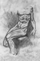 Michael Hensley Drawings, Male Form 28